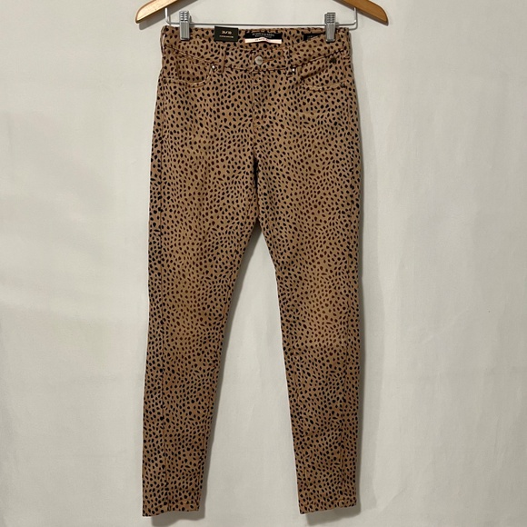 NWT Scotch & Soda La Bohemienne Skinny Mid-rise Cheetah Print Jeans W26 L30 - Picture 2 of 8
